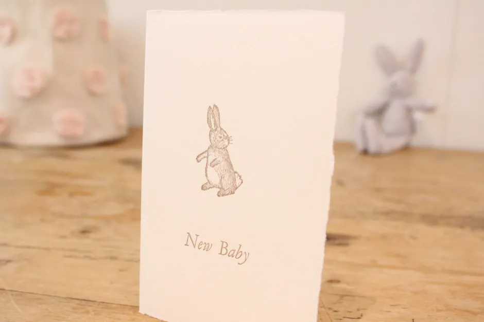 Cottontails Baby Cards|Bunny Cards & Stationery*Cottontails handmade card - New Baby