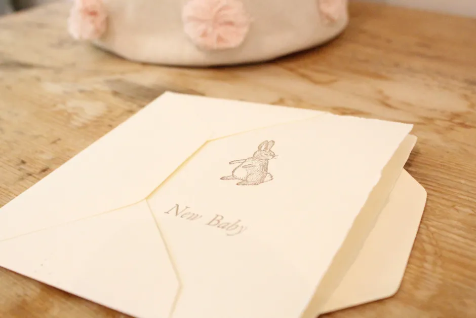 Cottontails Baby Cards|Bunny Cards & Stationery*Cottontails handmade card - New Baby