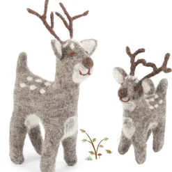 Cottontails Baby Handmade Felt*En Gry & Sif cute grey deer - large