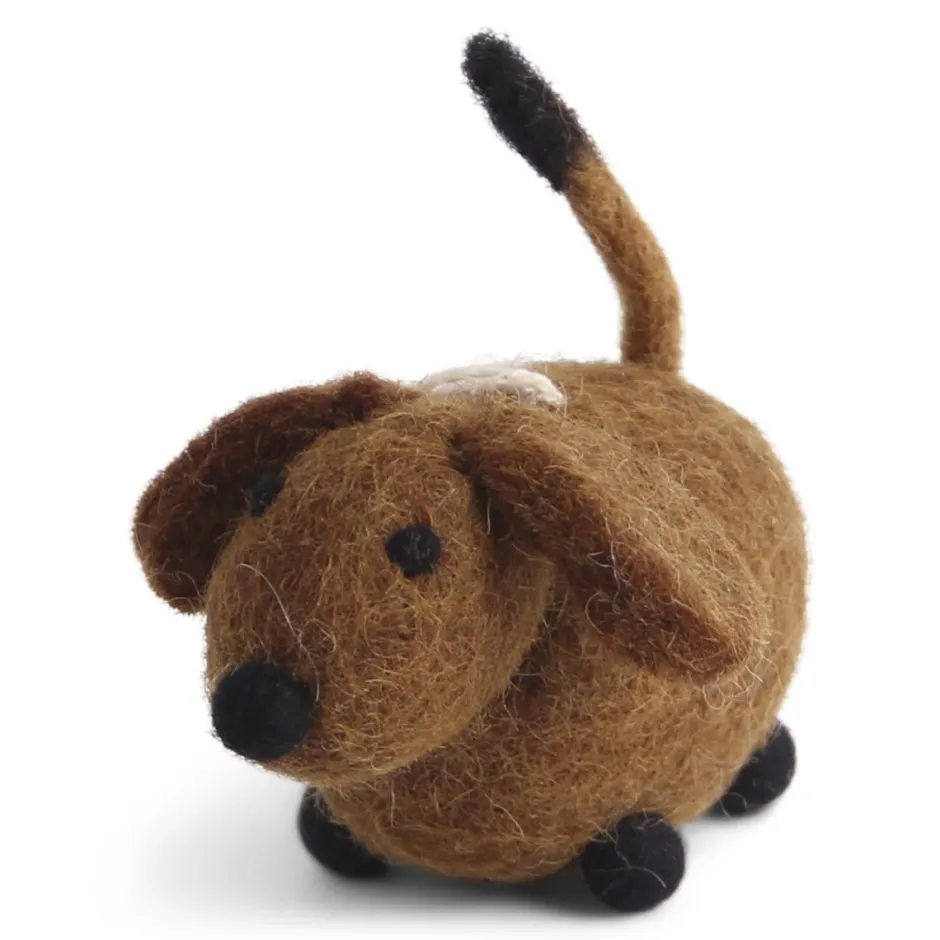 Cottontails Baby Handmade Felt*En Gry & Sif little brown dog