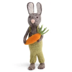 Cottontails Baby Soft Toy Bunnies|Handmade Felt*En Gry & Sif little grey hare - romper & carrot