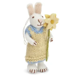 Cottontails Baby Felt Bunnies|Soft Toy Bunnies*En Gry & Sif little grey rabbit - yellow dress
