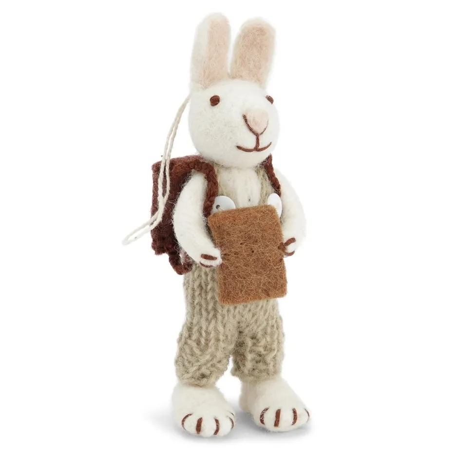 Cottontails Baby Felt Bunnies|Soft Toy Bunnies*En Gry & Sif little white hare - school boy