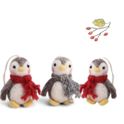 Cottontails Baby Handmade Felt*En Gry & Sif trio of baby penguins