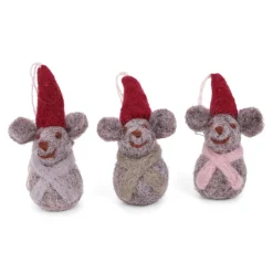 Cottontails Baby Handmade Felt*En Gry & Sif trio of mouse babies