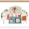 Cottontails Baby Cards|Little Kitchen*Greeting Card - Kitchen Piggies