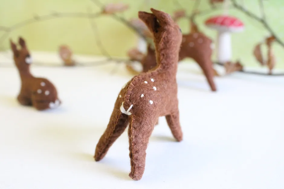 Cottontails Baby Handmade Felt*Handmade little felt fawn - standing