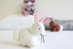 Cottontails Baby Felt Bunnies|Soft Toy Bunnies*Handmade little felt rabbit - white