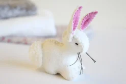 Cottontails Baby Felt Bunnies|Soft Toy Bunnies*Handmade little felt rabbit - white