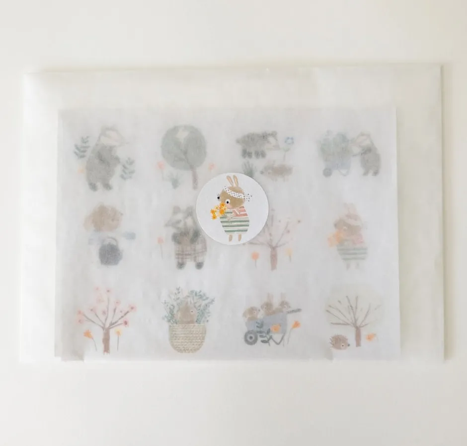 Cottontails Baby Stickers & Stationery|Craft & Stickers*Handmade Paper Stickers - Spring