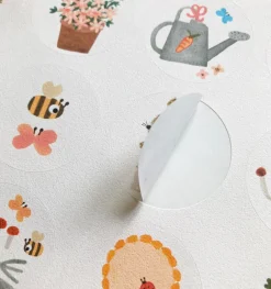 Cottontails Baby Stickers & Stationery|Bunny Cards & Stationery*Handmade Paper Stickers - Gardening Bunnies