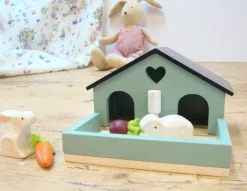 Cottontails Baby Wooden Toys|Wooden Bunnies*Little Wooden Bunny House