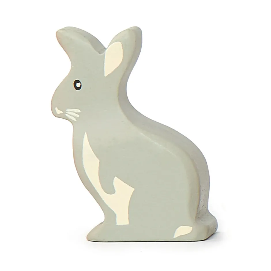 Cottontails Baby Wooden Bunnies|Wooden Toys*Little wooden woodland animal - grey rabbit