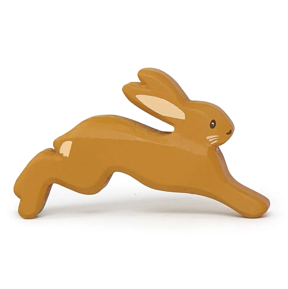 Cottontails Baby Wooden Bunnies|Wooden Toys*Little wooden woodland animal - leaping hare