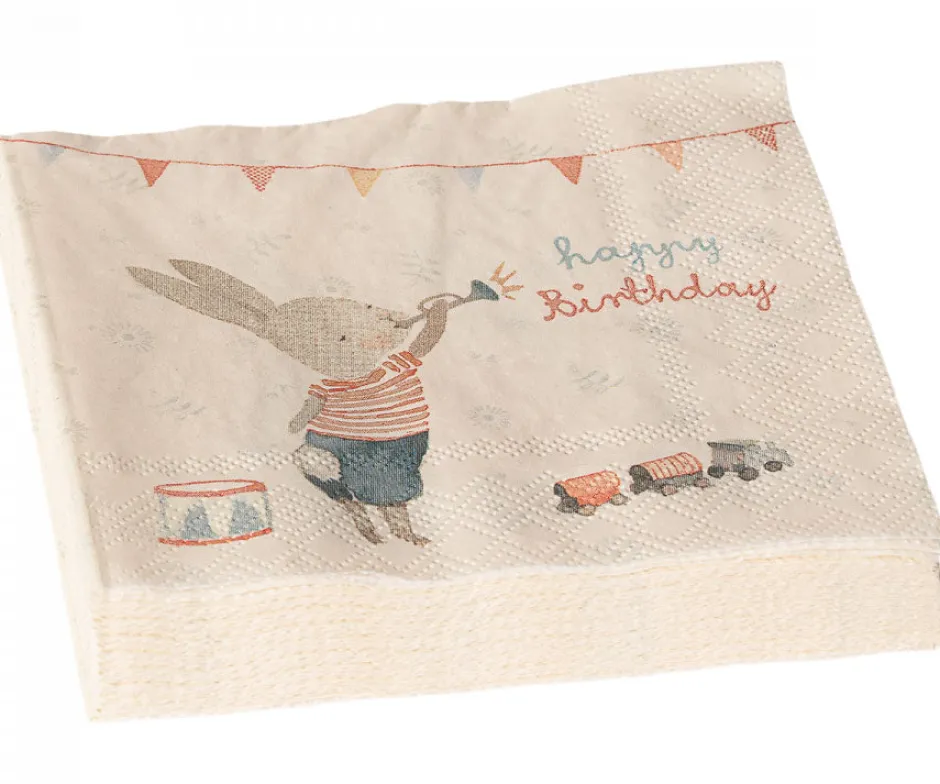 Cottontails Baby Little Kitchen*Maileg Paper Napkins - Happy Birthday Bunny