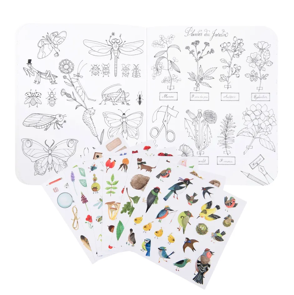 Cottontails Baby Craft & Stickers|Garden & Nature*Moulin Roty botanist colouring & sticker book