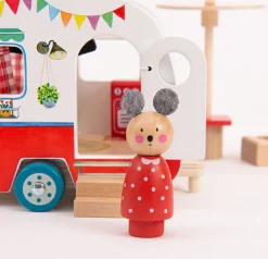 Cottontails Baby Wooden Toys*Moulin Roty Grand Family wooden peg animals