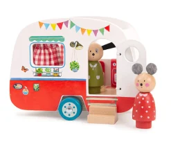Cottontails Baby Wooden Toys*Moulin Roty Grand Family Wooden Vintage Caravan
