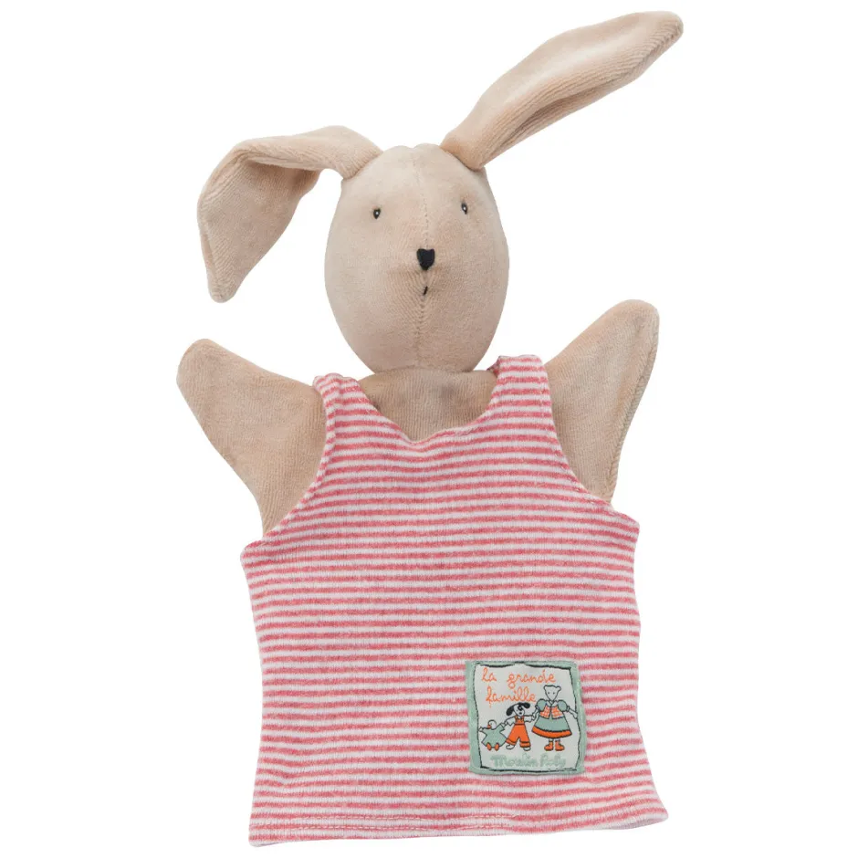 Cottontails Baby Bunnies For Babies|Puppets & Theatre*Moulin Roty hand puppet - Sylvain Rabbit