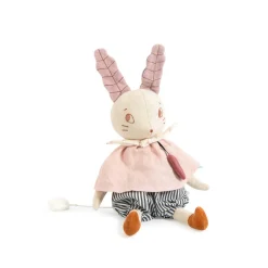 Cottontails Baby Bunnies For Babies|Musical & Activity*Moulin Roty musical linen rabbit