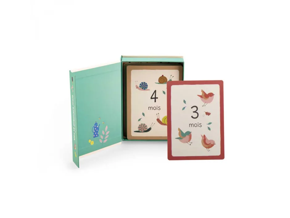 Cottontails Baby Musical & Activity|Musical & Activity*Moulin Roty Pomme des Bois 'My First 12 Months' card set