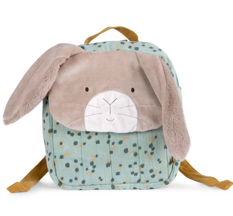 Cottontails Baby Soft Toy Bunnies*Moulin Roty Sage Bunny Rucksack