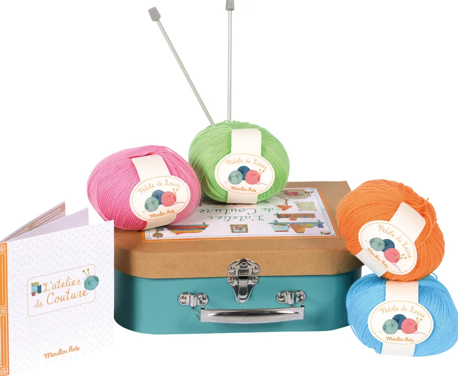 Cottontails Baby Craft & Stickers*Moulin Roty sewing & knitting suitcase