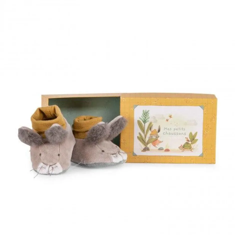 Cottontails Baby Bunnies For Babies|Clothing & Nursery*Moulin Roty Three Little Rabbits - baby slippers
