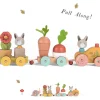 Cottontails Baby Wooden Bunnies|Wooden Toys*Moulin Roty Three Rabbits Pull-along Wooden Train