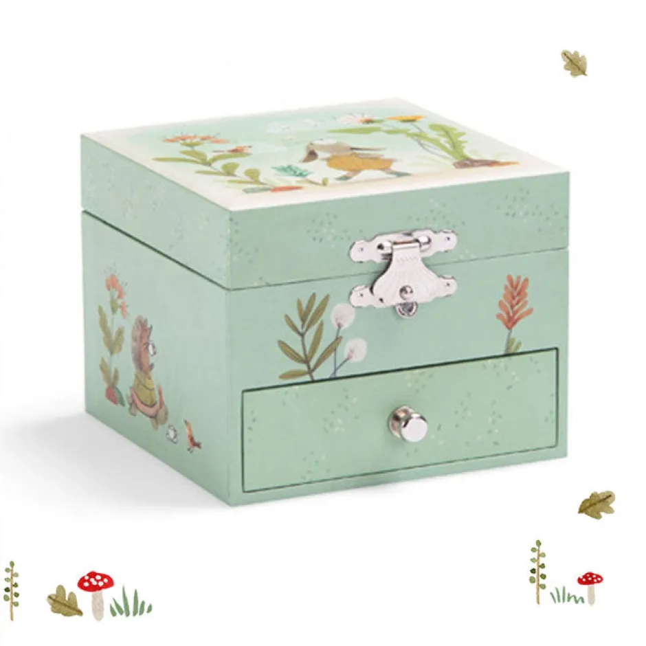 Cottontails Baby Wooden Bunnies|Wooden Toys*Moulin Roty Three Rabbits Musical Jewellery Box