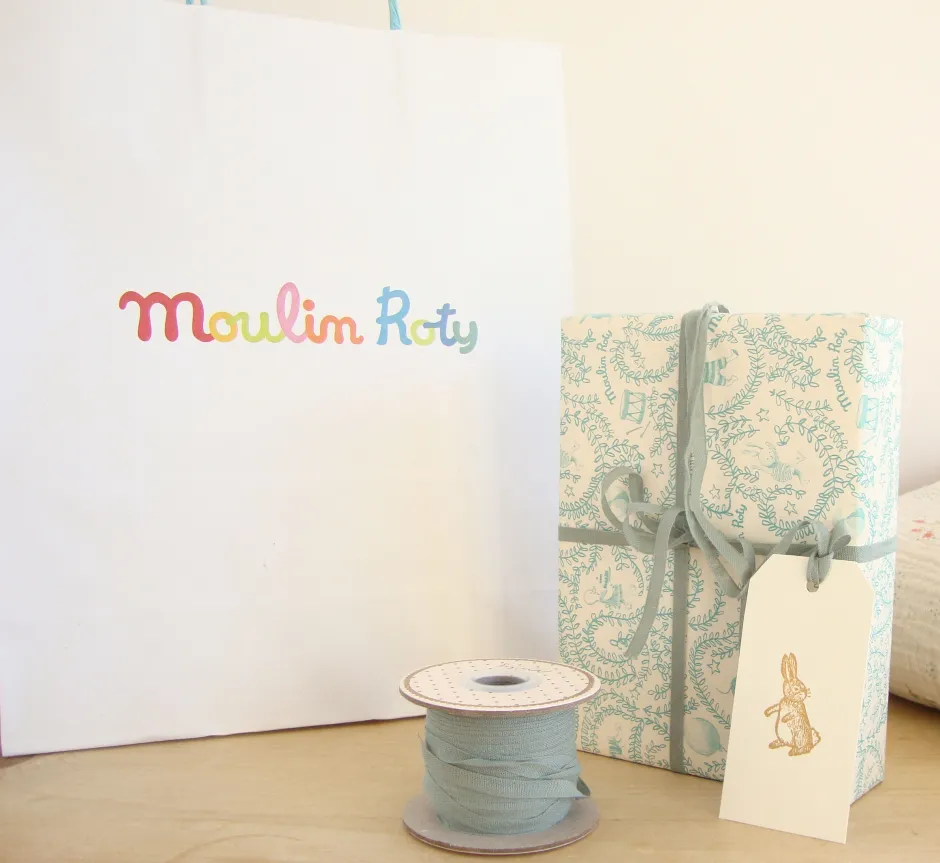 Cottontails Baby Bunnies For Babies|Handpicked Gift Sets*New Baby Gift-wrapped Set - Clay bunny & radish