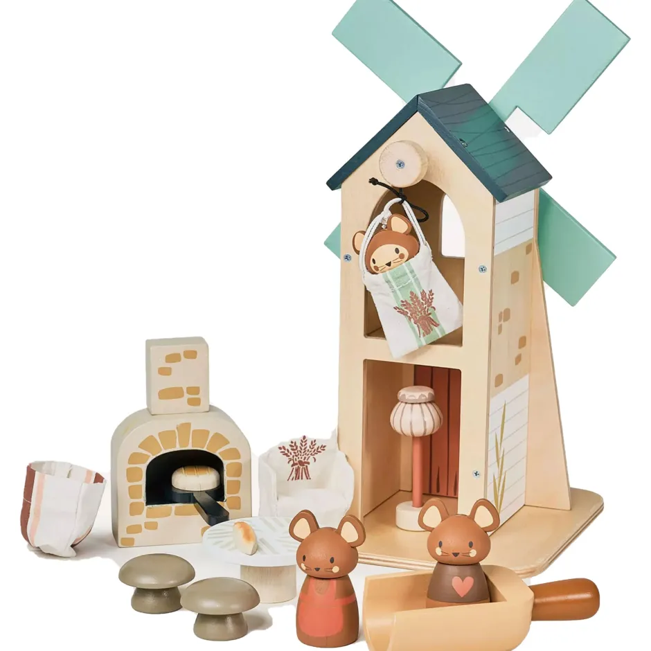 Cottontails Baby Wooden Toys*Penny Windmill & Field Mice - Wooden Countryside Play Set