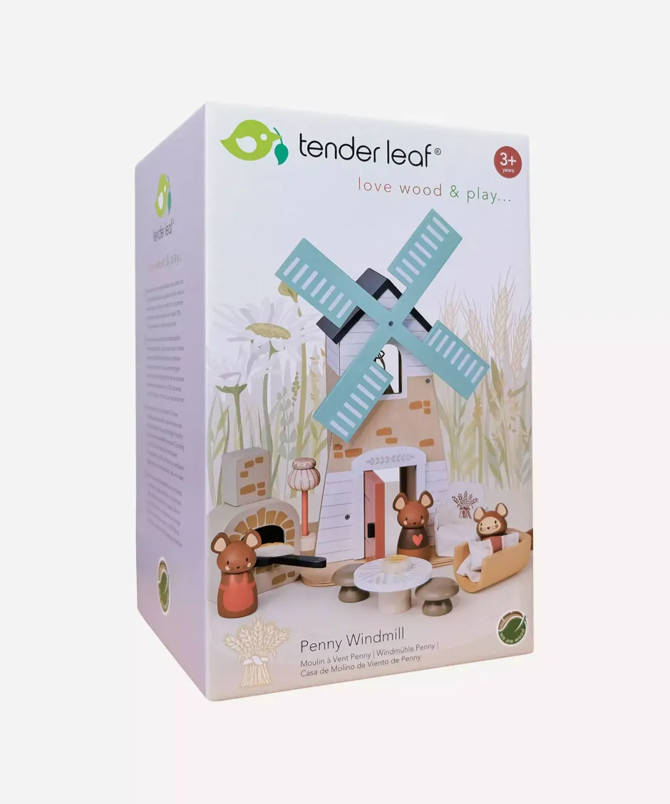 Cottontails Baby Wooden Toys*Penny Windmill & Field Mice - Wooden Countryside Play Set