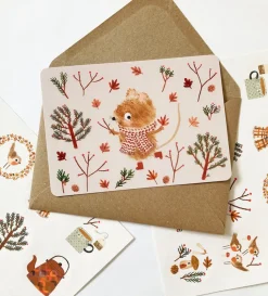Cottontails Baby Cards*Postcard & Envelope - Harvest Mouse