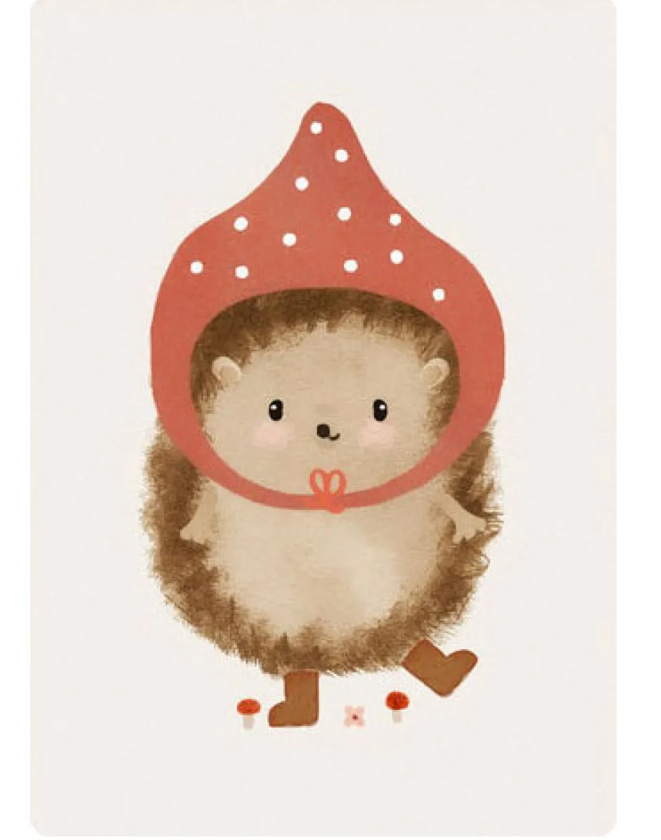 Cottontails Baby Cards*Postcard & Envelope - Pixie Hedgehog