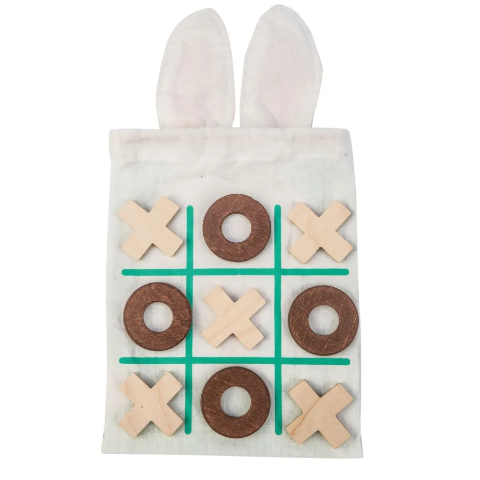 Cottontails Baby Wooden Bunnies|Wooden Toys*Tender Leaf Wooden Toy - Bunny Tic Tac Toe