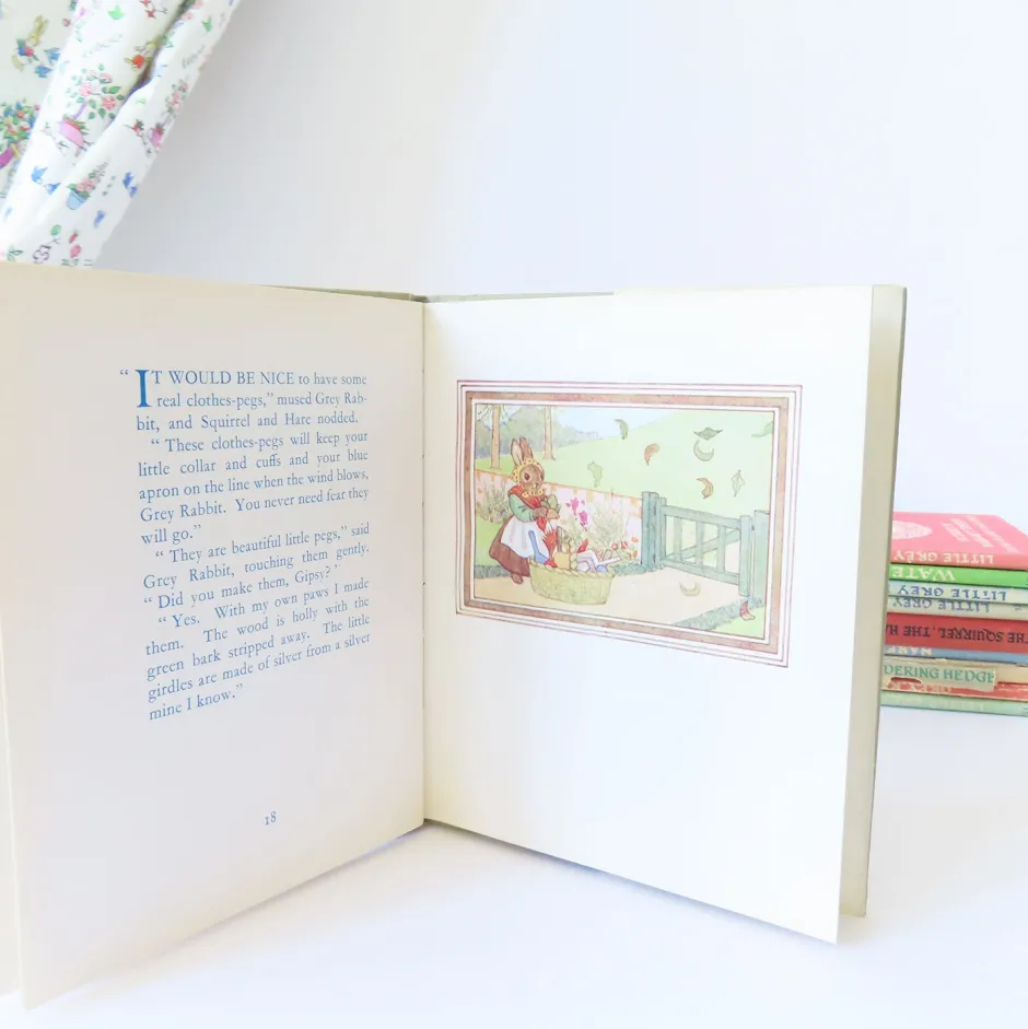 Cottontails Baby Vintage|Vintage Bunnies*VINTAGE book - Little Grey Rabbit's Washing-Day with DJ (1969)