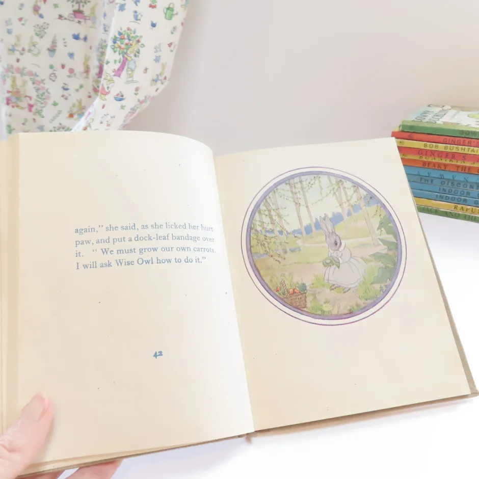 Cottontails Baby Vintage|Vintage Bunnies*VINTAGE book - The Squirrel The Hare and The Little Grey Rabbit (1945)