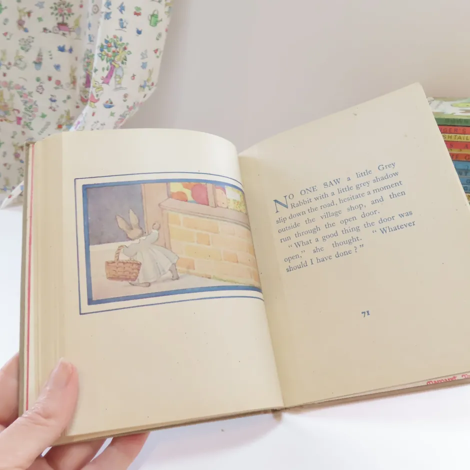 Cottontails Baby Vintage|Vintage Bunnies*VINTAGE book - The Squirrel The Hare and The Little Grey Rabbit (1945)
