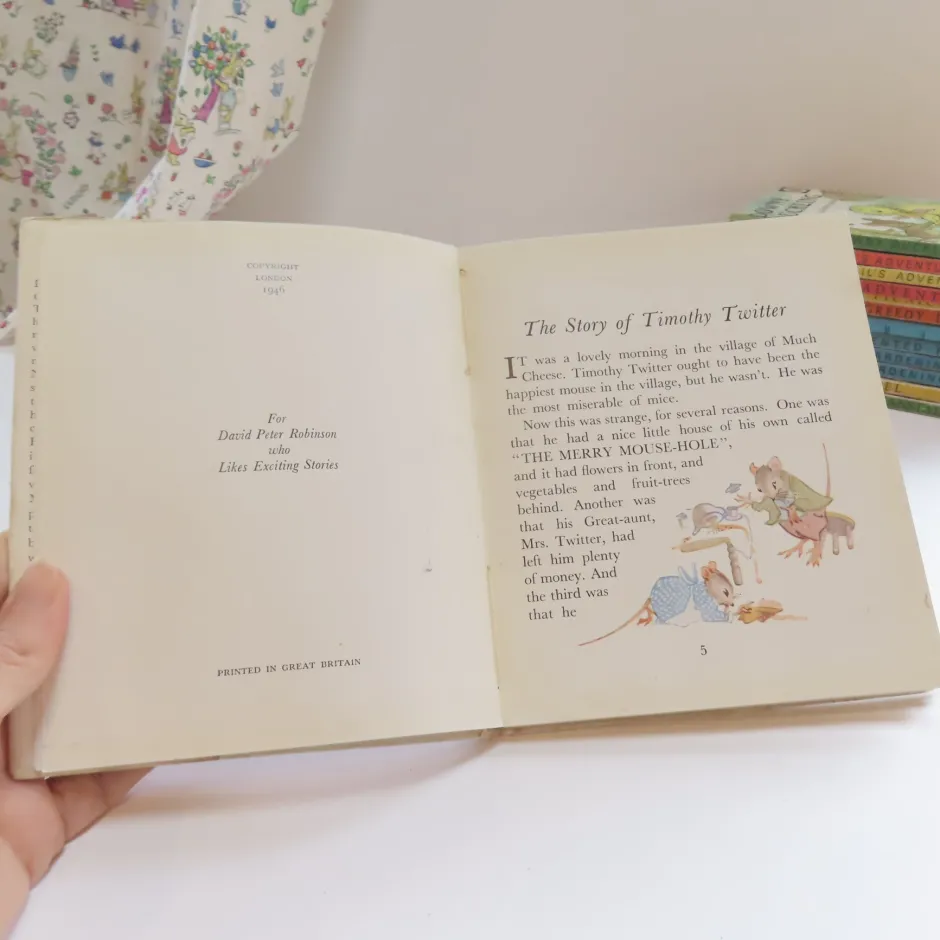 Cottontails Baby Vintage*VINTAGE children's book - The Story of Timothy Twitter (first edition, 1946)