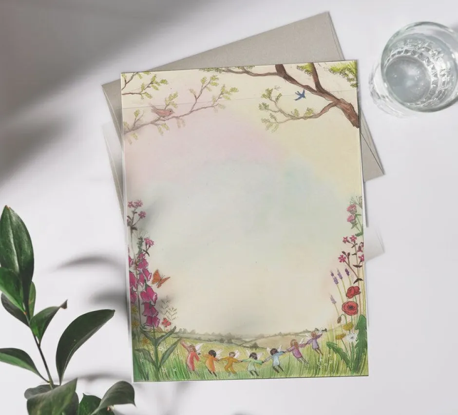 Cottontails Baby Craft & Stickers*Wilded Family seasonal notepaper - spring & summer