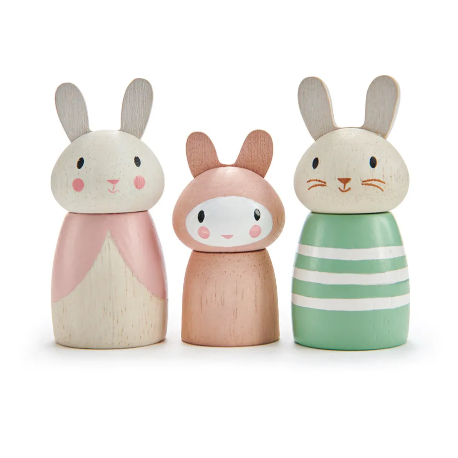 Cottontails Baby Wooden Bunnies|Wooden Toys*Wooden Bunny Family
