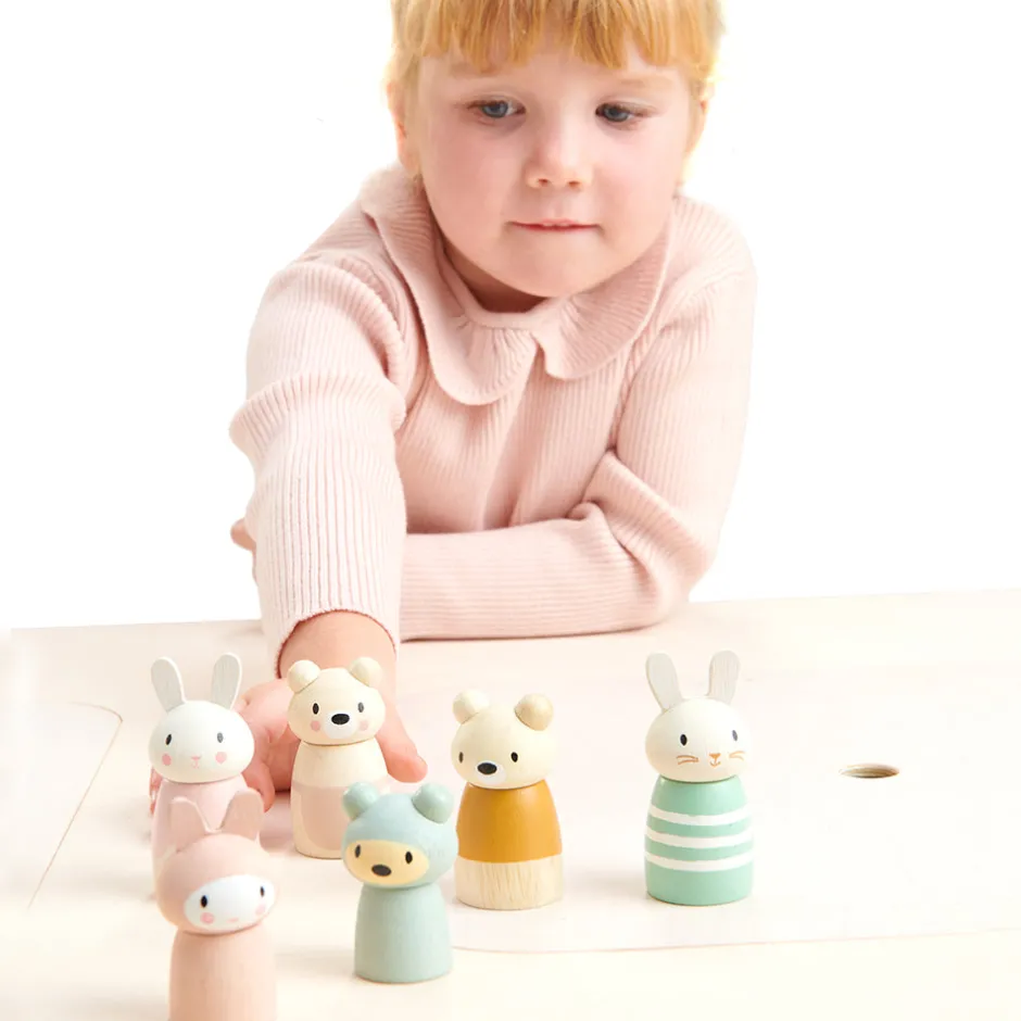 Cottontails Baby Wooden Bunnies|Wooden Toys*Wooden Bunny Family