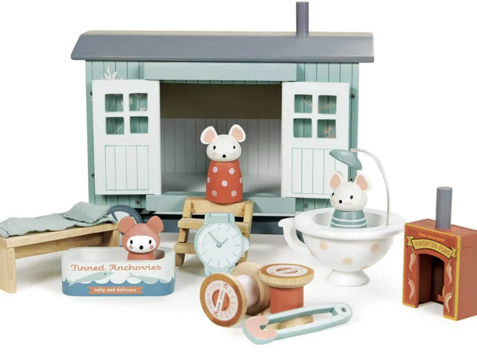 Cottontails Baby Wooden Toys*Wooden Shepherd's Hut