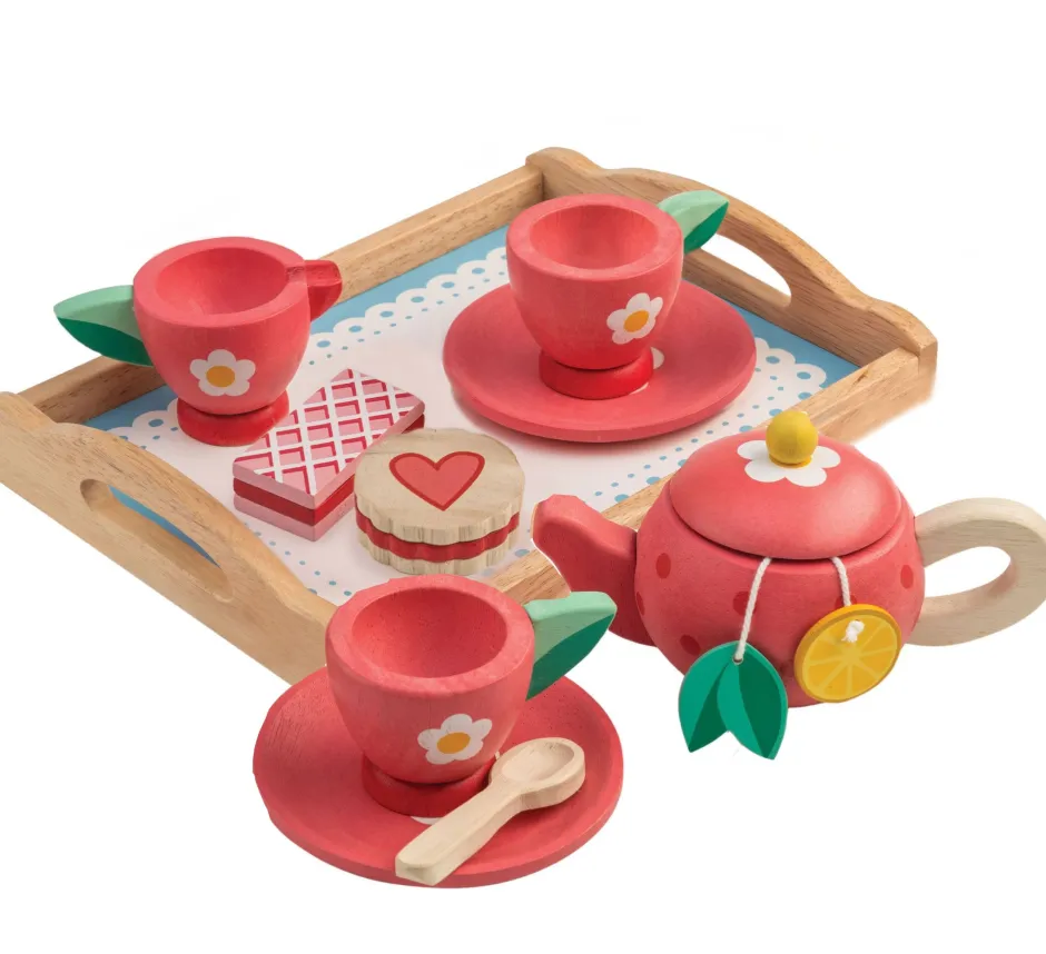 Cottontails Baby Little Kitchen|Wooden Toys*Wooden Tea Tray Set